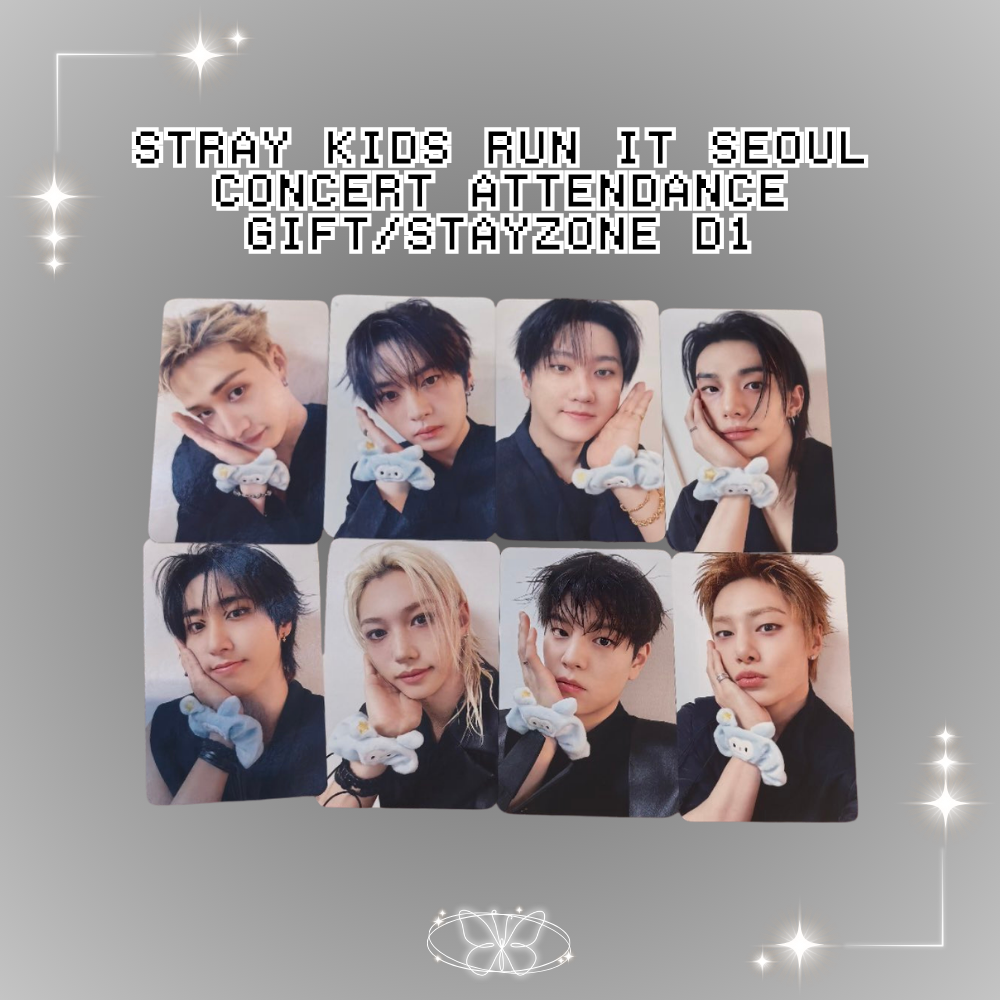 [PRE-ORDER] Seoul Day 1 Attendance Benefit/STAYZONE Photocard - Stray Kids World Tour 'RUN IT' MD