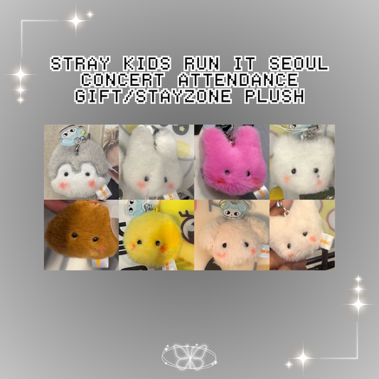 [PRE-ORDER] Seoul Attendance Benefit/STAYZONE Plush - Stray Kids World Tour 'RUN IT' MD