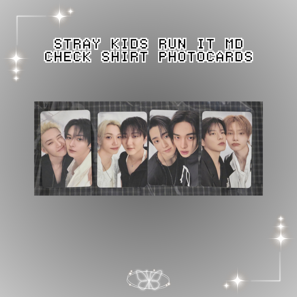 [PRE-ORDER] Check Shirt Benefit Photocard - Stray Kids World Tour 'RUN IT' MD