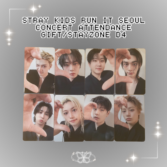 [PRE-ORDER] Seoul Day 4 Attendance Benefit/STAYZONE Photocard - Stray Kids World Tour 'RUN IT' MD