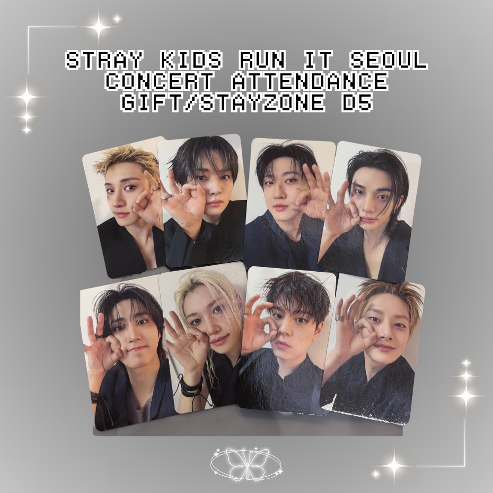 [PRE-ORDER] Seoul Day 5 Attendance Benefit/STAYZONE Photocard - Stray Kids World Tour 'RUN IT' MD