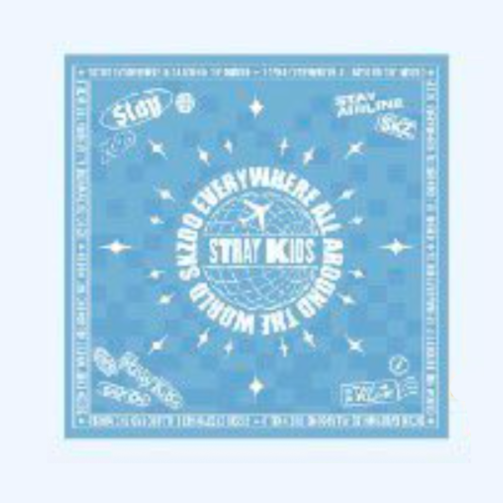 [PRE-ORDER] Square Scarf - Stray Kids SKZOO Everywhere All Around the World China Pop Up MD