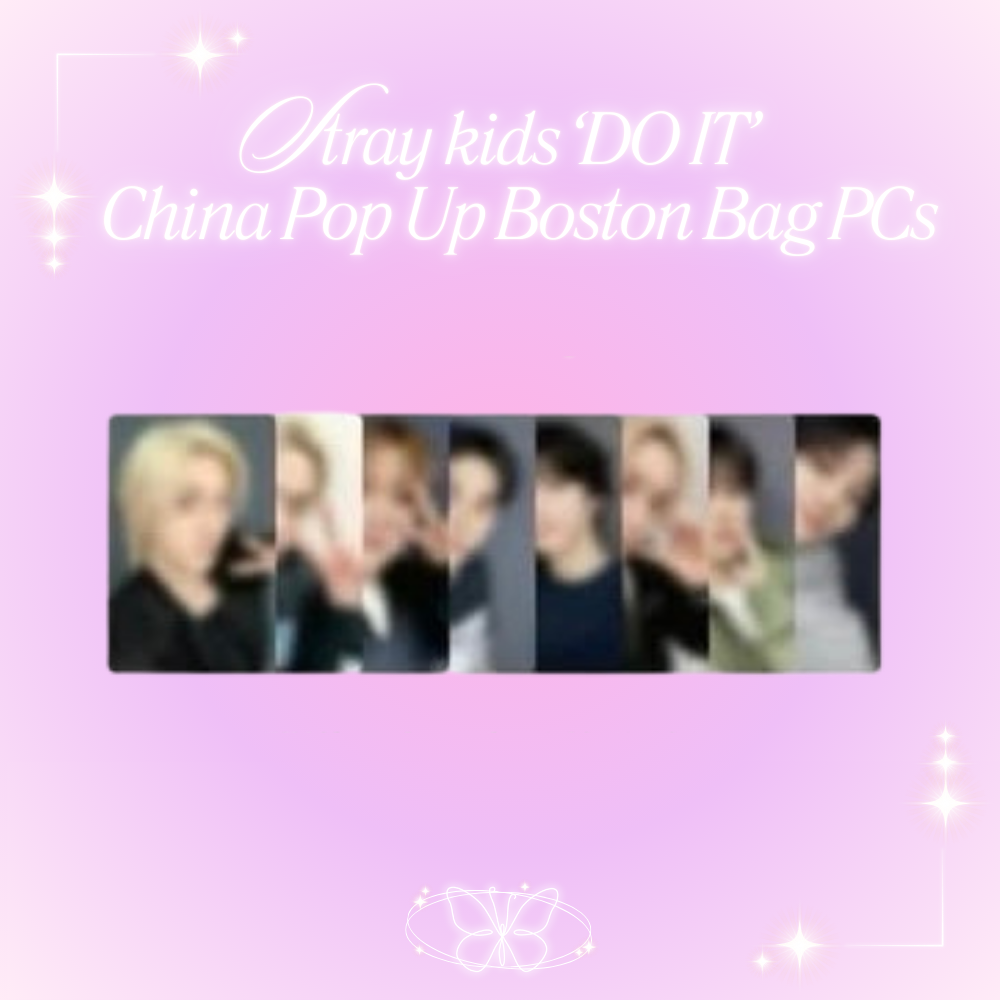 [PRE-ORDER] Stray Kids 'DO IT' Pop Up Store China Boston Bag Photocard