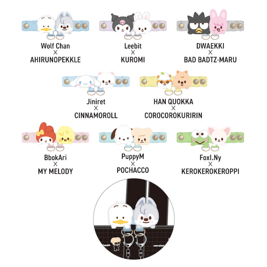 [PRE-ORDER] SKZOO X SANRIO CHARACTERS Strap Holder - Stray Kids World Tour 'RUN IT' 2nd Lineup Japan MD