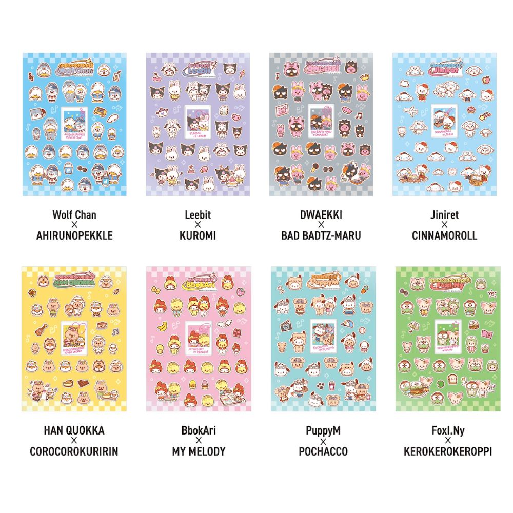 [PRE-ORDER] SKZOO X SANRIO CHARACTERS Sticker - Stray Kids World Tour 'RUN IT' 2nd Lineup Japan MD