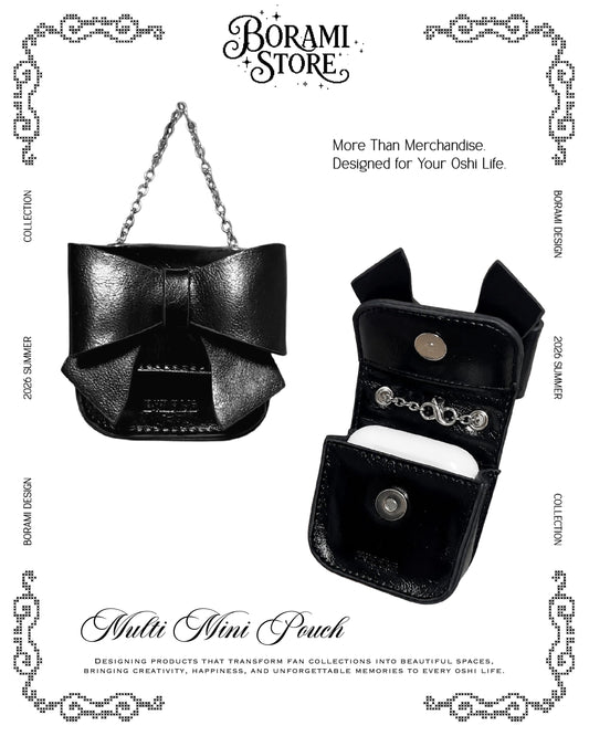 Ribbon Multi Mini Pouch Black.ver - BORAMI Store