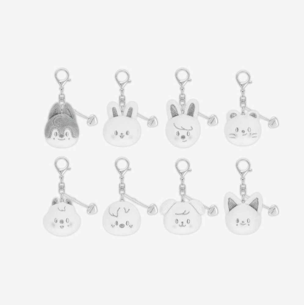 [RESTOCK] SKZOO Face Keyring Silver Ver. - Stray Kids DominATE CelebrATE Pop-up Store MD
