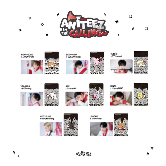 [PRE-ORDER] Card Cover Sticker Set - ATEEZ x ANITEEZ [ANITEEZ in the Calling MD]