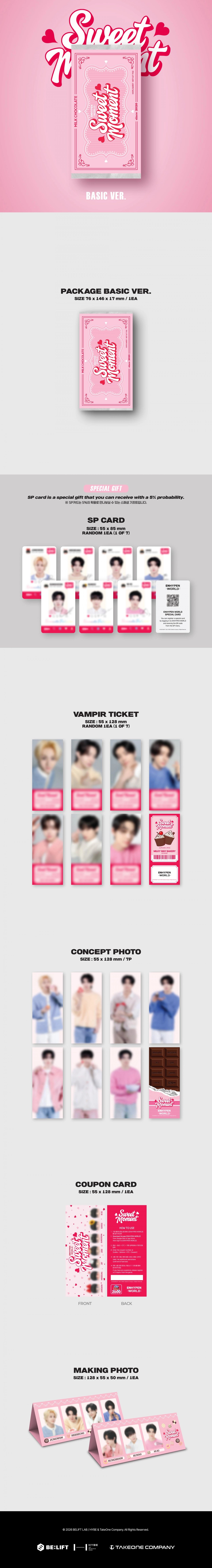 [PRE-ORDER] ENHYPEN World Coupon Card Collection - Sweet Moment Basic Ver.
