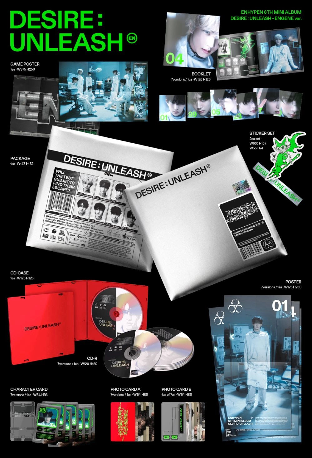 ENHYPEN 6th Mini Album - DESIRE : UNLEASH (ENGENE Ver.)