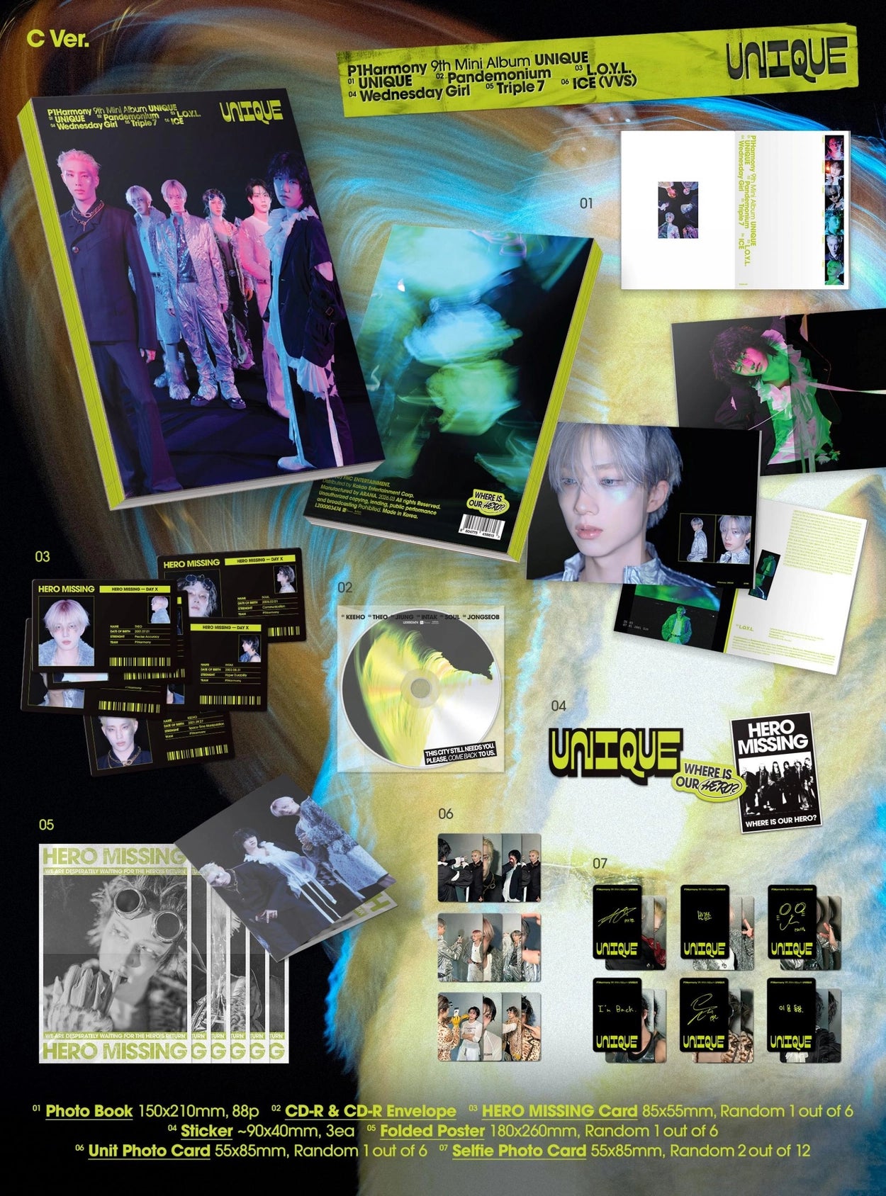 [PRE-ORDER] P1Harmony 9th Mini Album - UNIQUE (Photobook Ver.) (with Pre-Order Benefit)