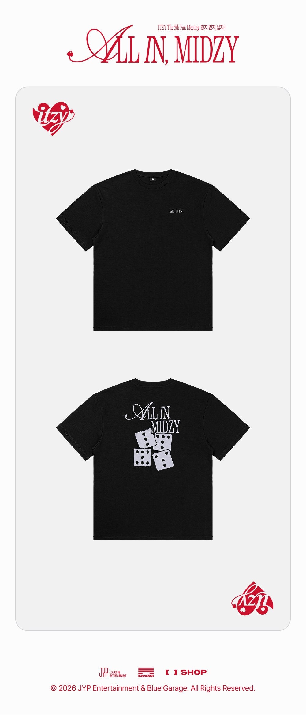 [PRE-ORDER] T-Shirt - ITZY 5th Fanmeeting 'All In, MIDZY' MD