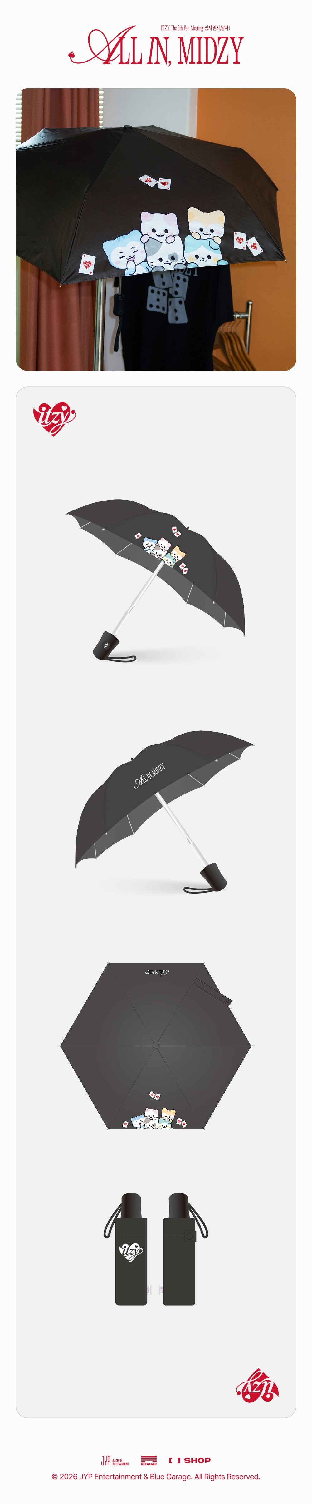[PRE-ORDER] TWINZY Folding Umbrella - ITZY 5th Fanmeeting 'All In, MIDZY' MD