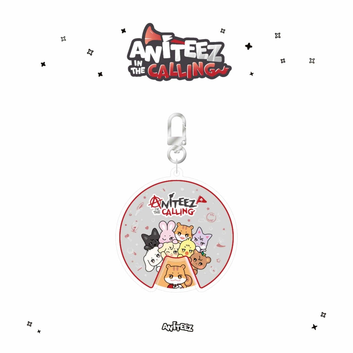 [PRE-ORDER] Acrylic Roulette Keyring - ATEEZ x ANITEEZ [ANITEEZ in the Calling MD]