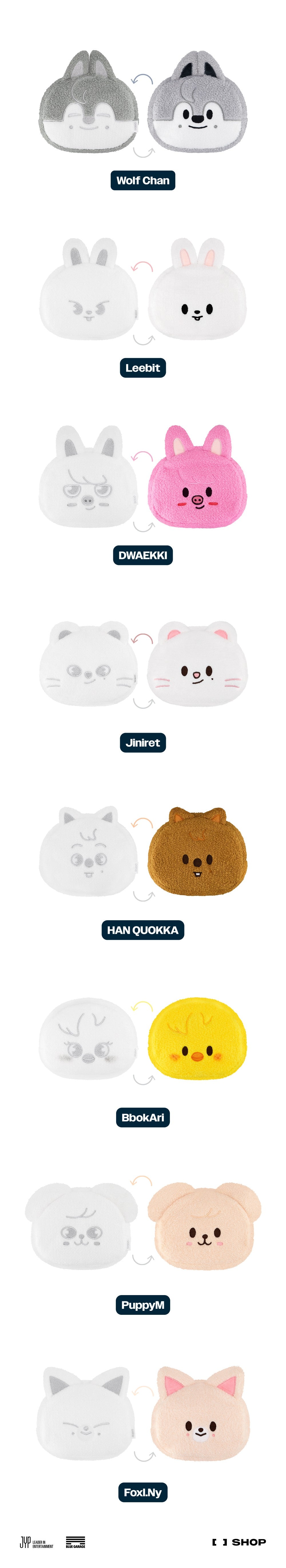 [RESTOCK] SKZOO Reversable Face Pouch - Stray Kids DominATE CelebrATE Pop-up Store MD