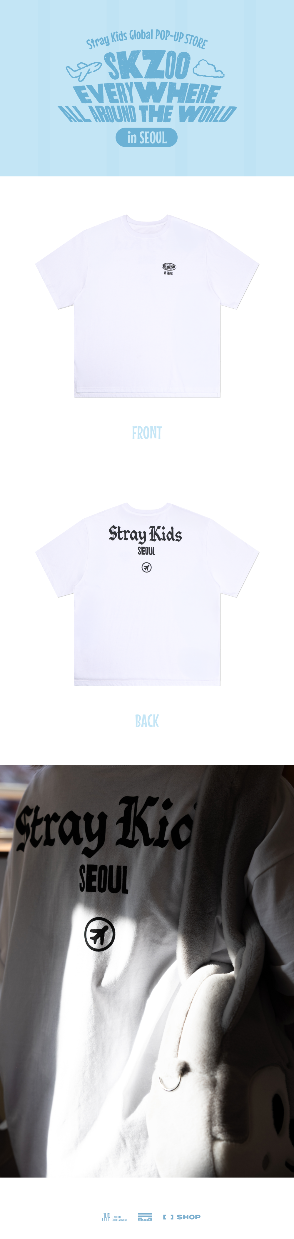 [PRE-ORDER] T-Shirt Seoul Version - Stray Kids SKZOO Everywhere All Around the World Seoul Pop Up MD