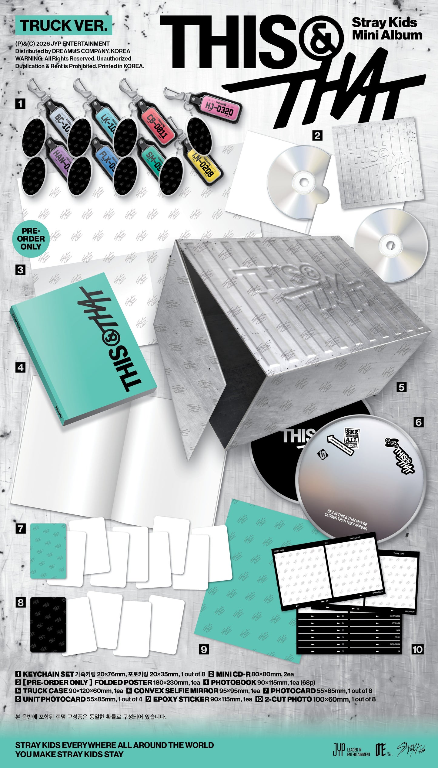 [PRE-ORDER] Stray Kids 10th Mini Album - THIS & THAT (TRUCK Ver.) (Limited Ver.) (with Pre-Order Benefit Photocard)