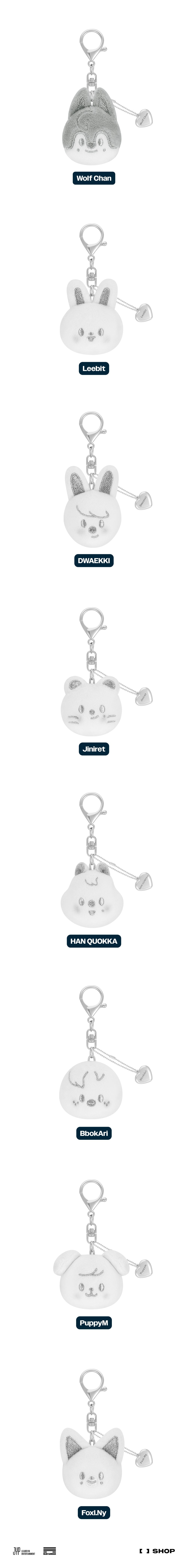 [RESTOCK] SKZOO Face Keyring Silver Ver. - Stray Kids DominATE CelebrATE Pop-up Store MD
