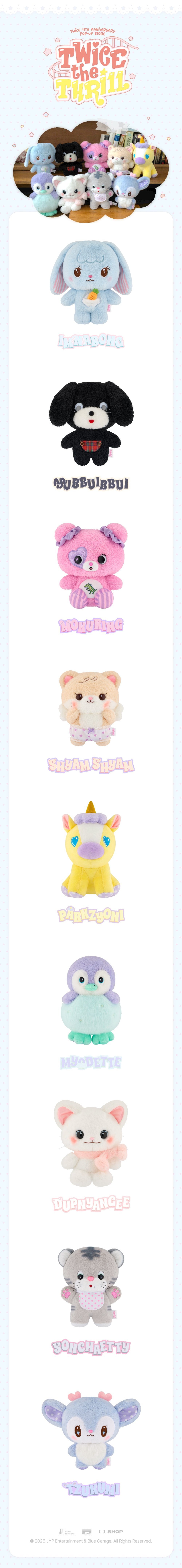 [PRE-ORDER] TDOONGZ Plush Original Version - TWICE THE THRILL Pop Up MD