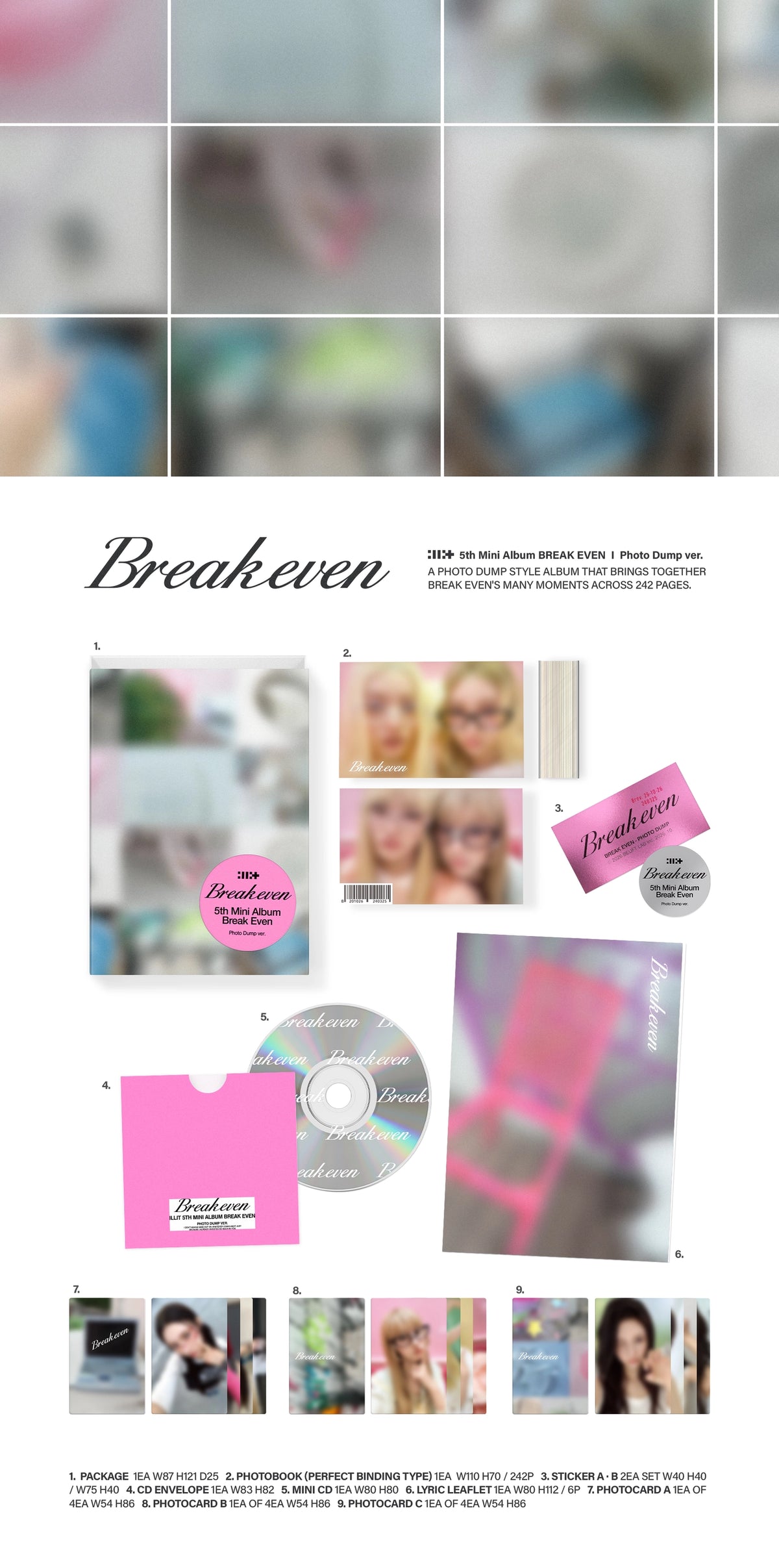 [PRE-ORDER] ILLIT 5th Mini Album - BREAK EVEN (Photo Dump Version)