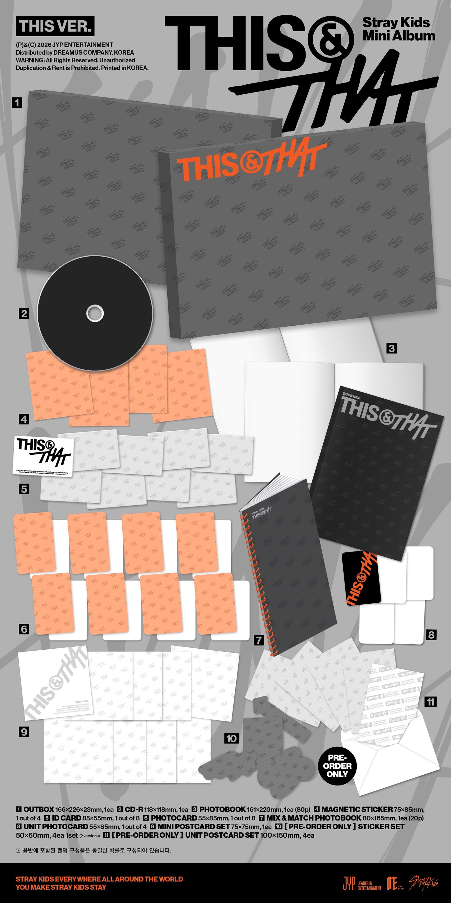 [PRE-ORDER] Stray Kids 10th Mini Album - THIS & THAT (Standard Ver.) (with Pre-Order Benefit Photocard)