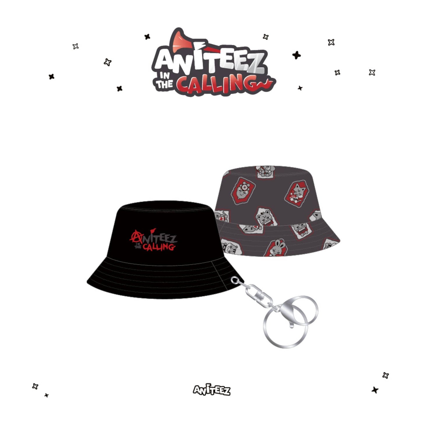 [PRE-ORDER] Bucket Hat Keychain - ATEEZ x ANITEEZ [ANITEEZ in the Calling MD]