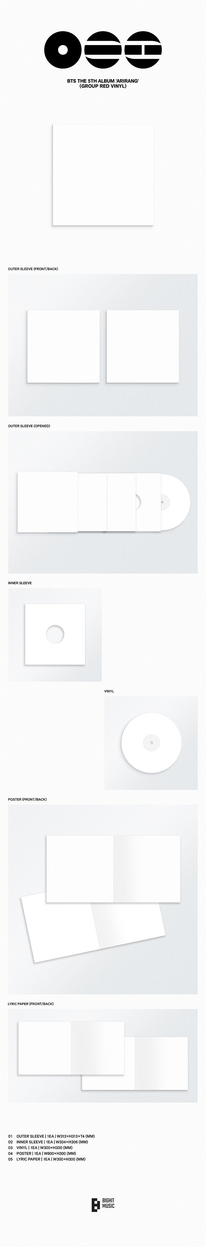 [PRE-ORDER] BTS 5th Album - ARIRANG Standard Vinyl (Random Member Ver. & Set)
