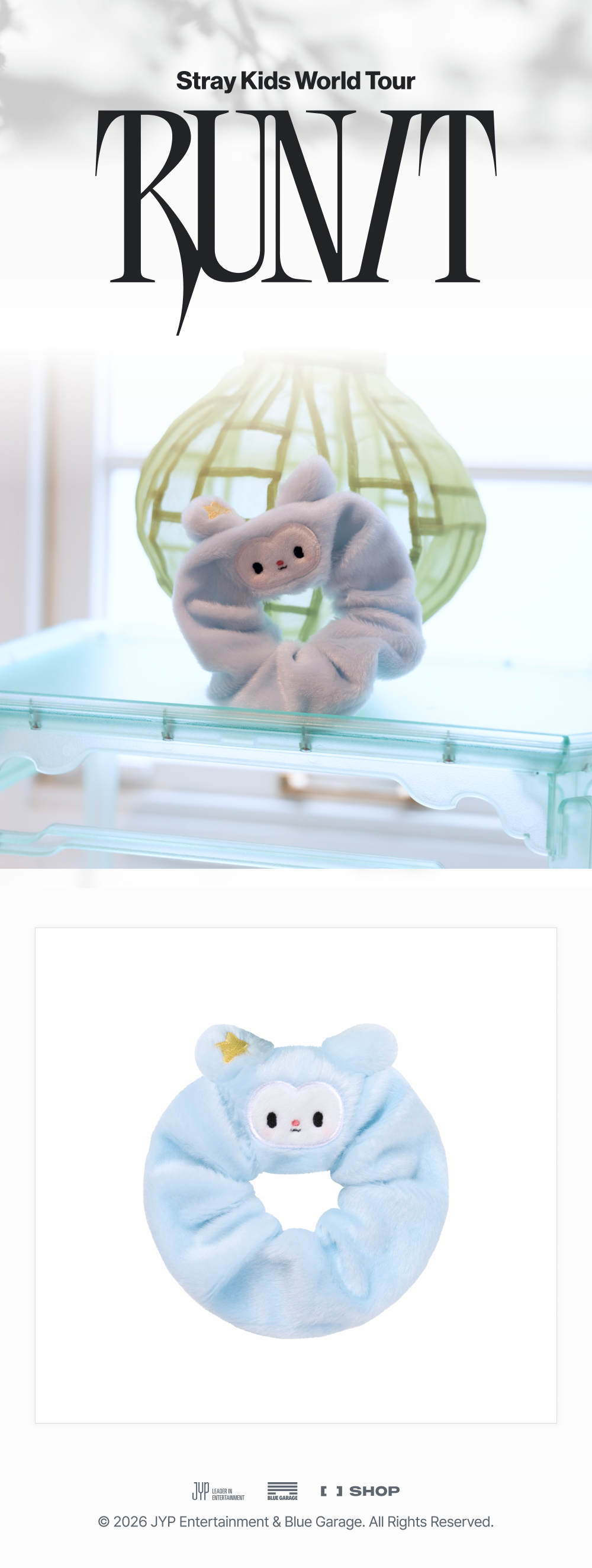 [PRE-ORDER] TASY Scrunchie - Stray Kids World Tour 'RUN IT' MD