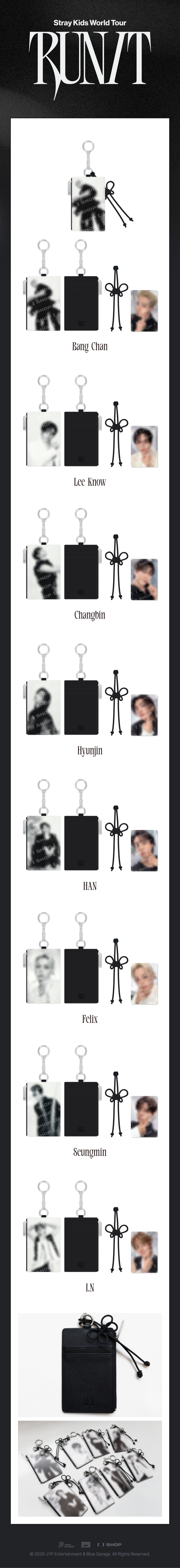 [PRE-ORDER] Card Holder Keyring - Stray Kids World Tour 'RUN IT' MD
