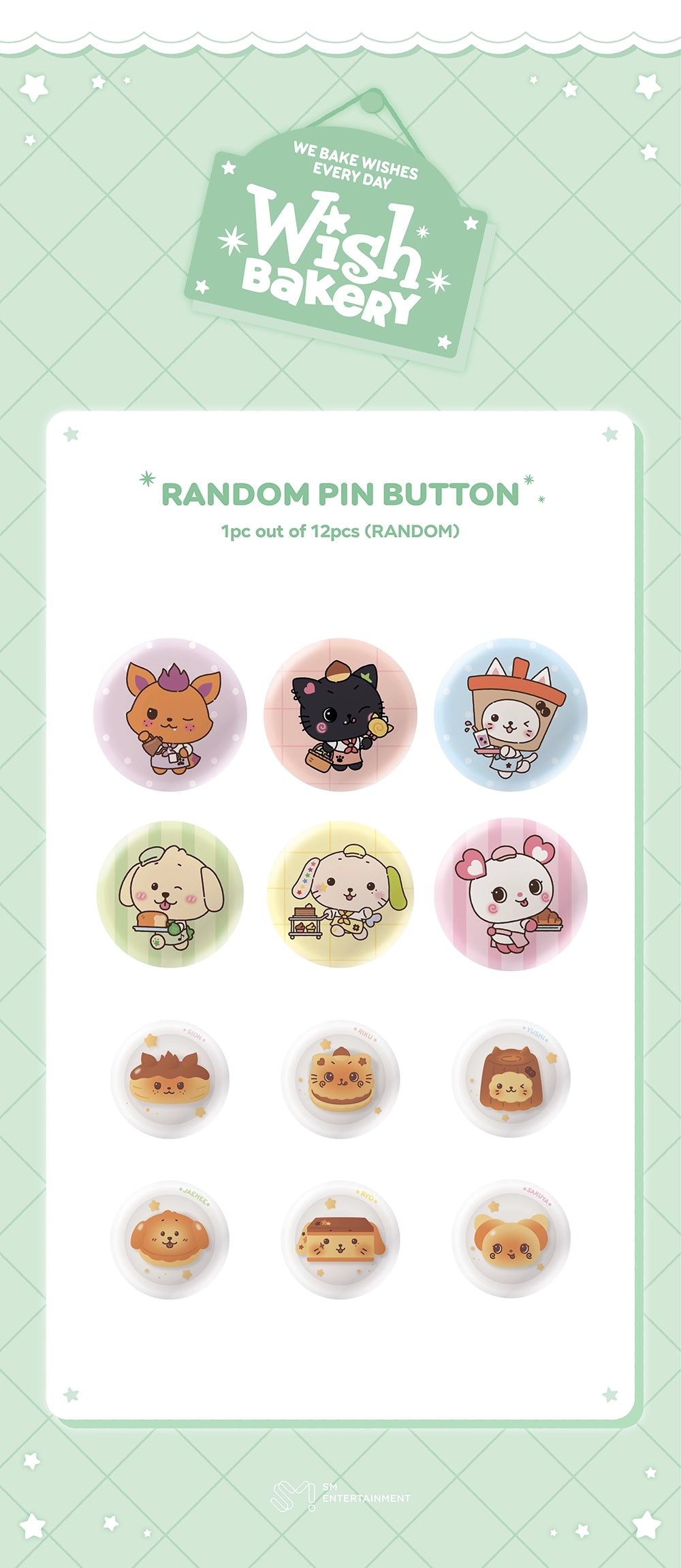 [PRE-ORDER] Random Pin Button - NCT Wish 2026 Pop Up [WISH BAKERY] MD