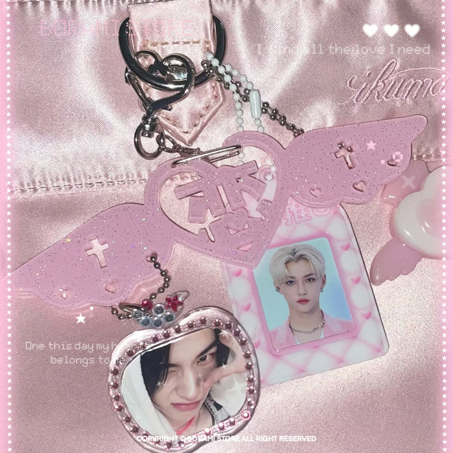 Glitter Carabiner Keychain Love Ver. - BORAMI Store