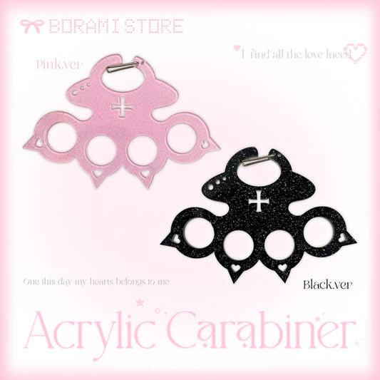 Glitter Carabiner Keychain Neko Paw Ver. - BORAMI Store