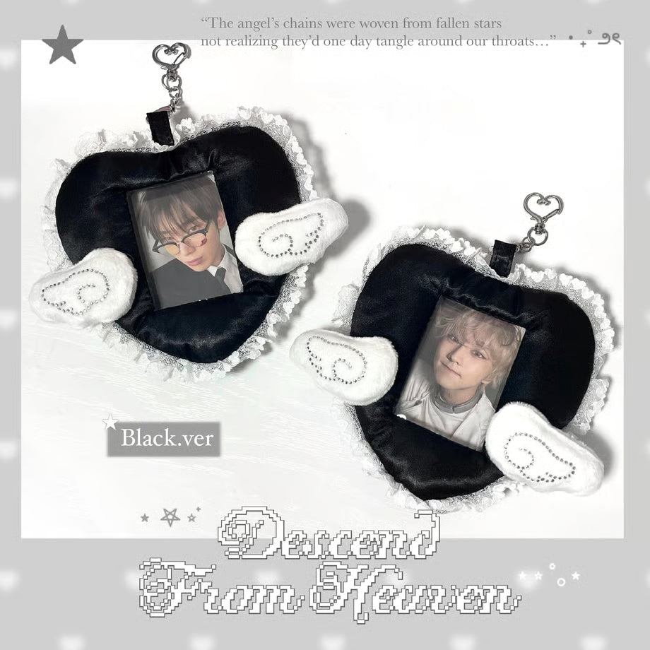 Angel Heart Cushion Photocard Holder Black Ver. - BORAMI Store