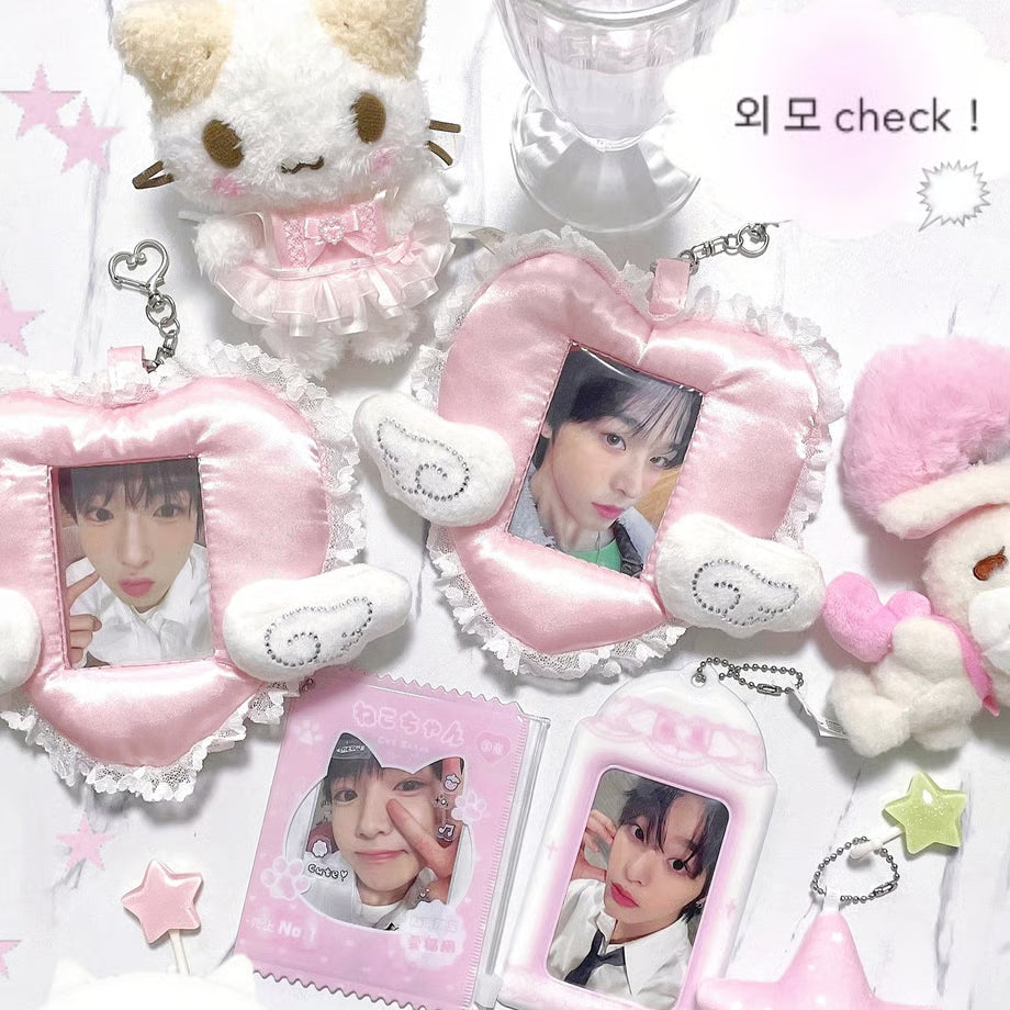 Angel Heart Cushion Photocard Holder Pink Ver. - BORAMI Store