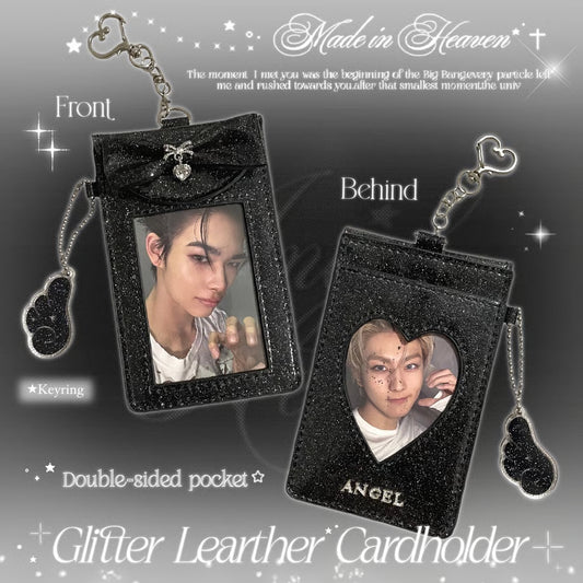Glitter Leather Cardholder Black Ver. - BORAMI Store