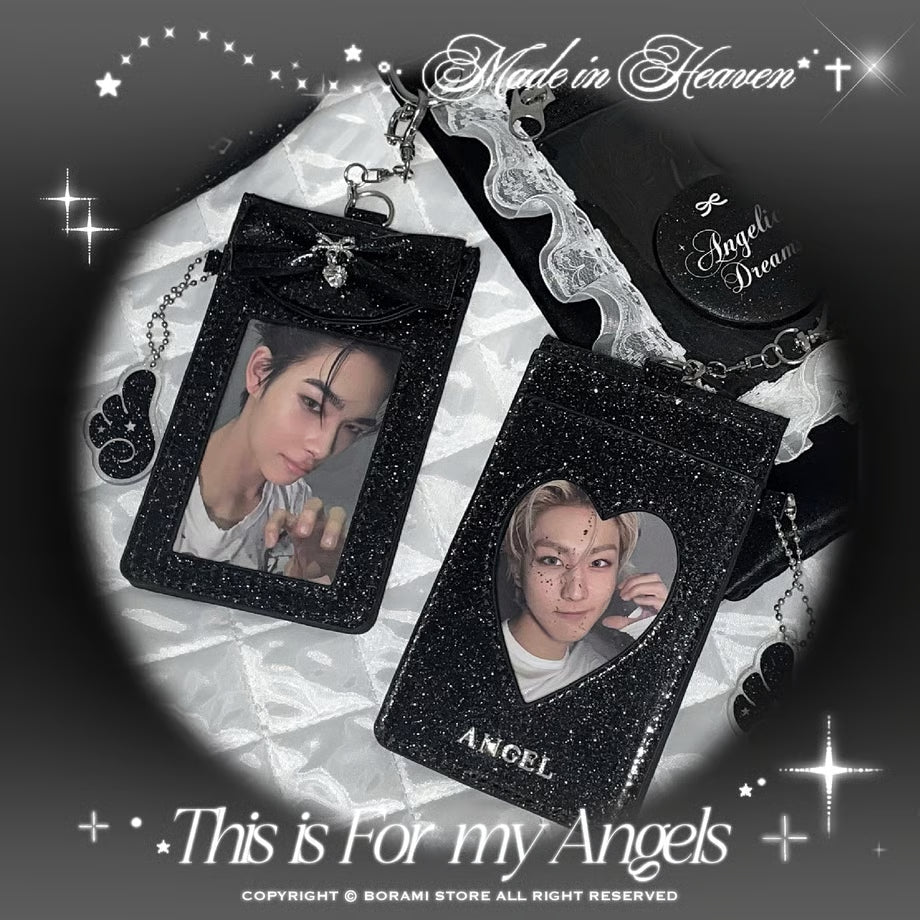 Glitter Leather Cardholder Black Ver. - BORAMI Store