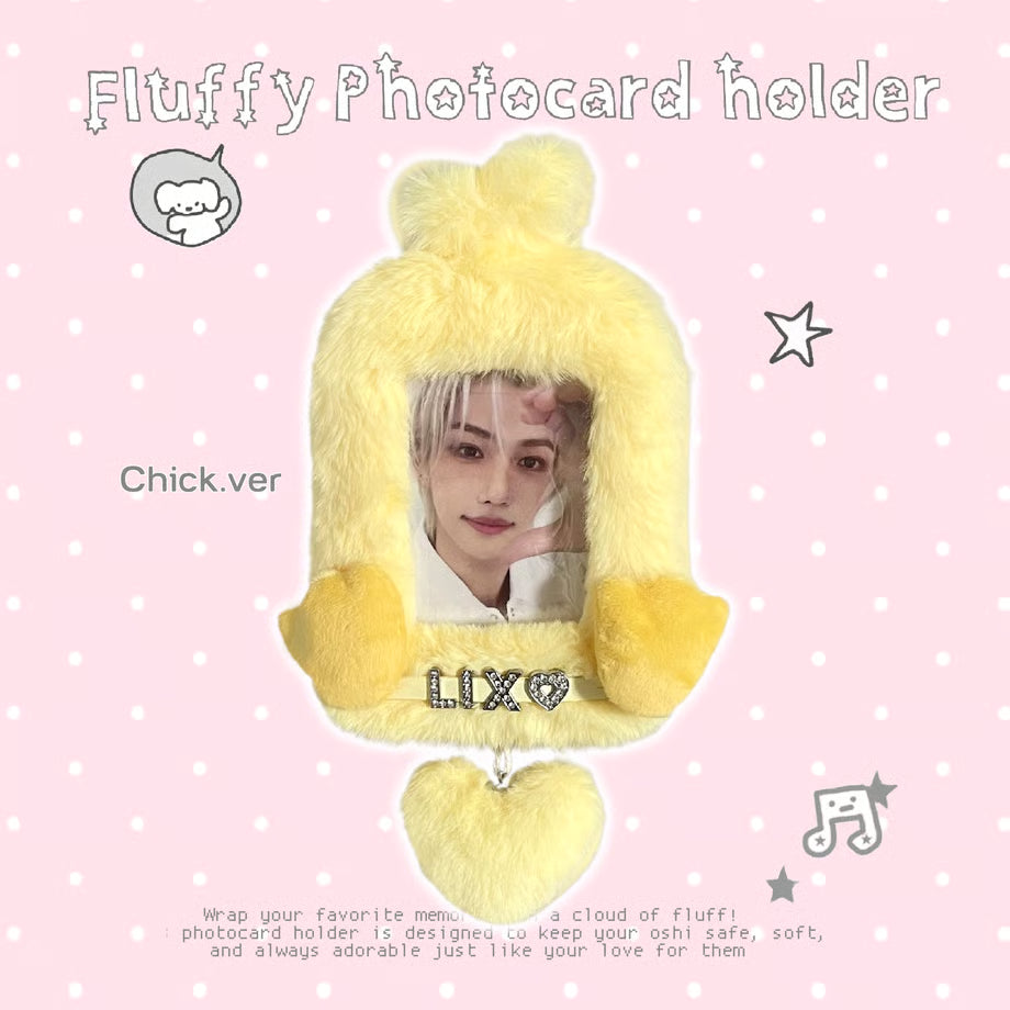 Fluffy Name Tag Photocard Holder Chick Ver. - BORAMI Store