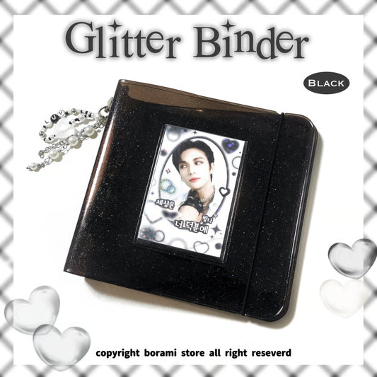 Black Glitter Binder - BORAMI Store