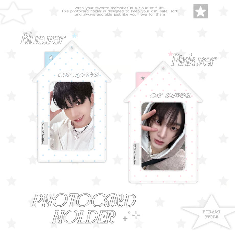 My Bias's Little House Photocard Holder Pink/Blue Ver. - BORAMI Store