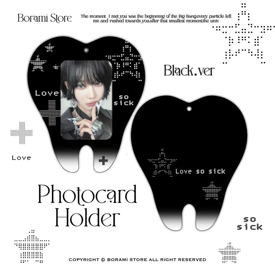 Photocard Holder Cherish Love Black Ver. - BORAMI Store