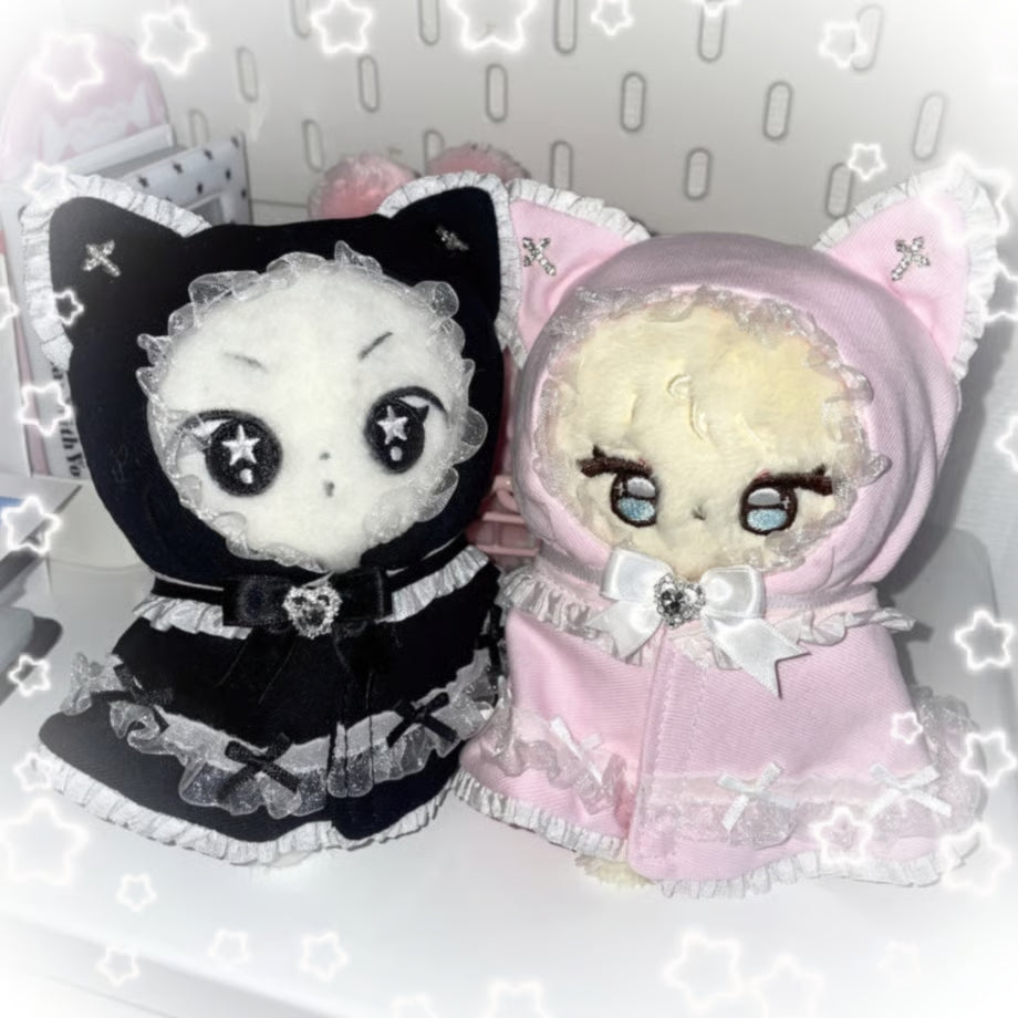 Fluffy Cat Frill Cape Pink/Black Ver. - BORAMI Store