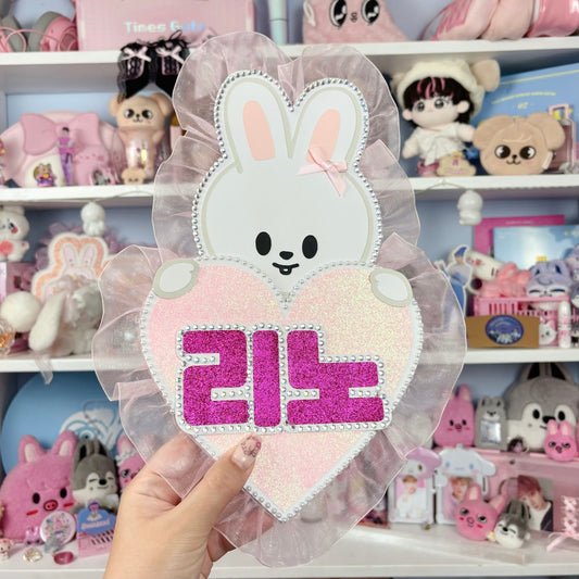 Leebit Pink Heart Nameboard