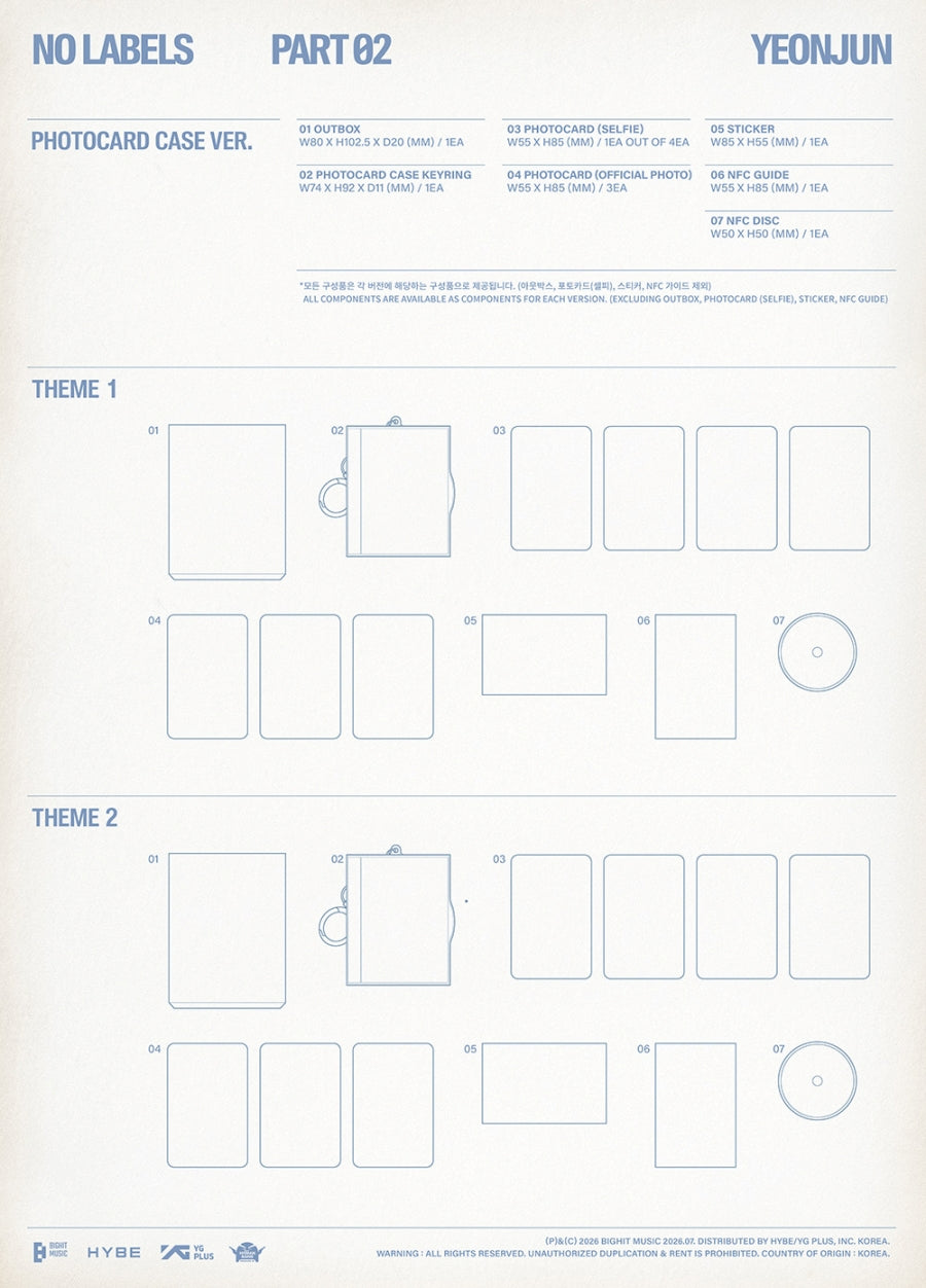 [PRE-ORDER] TXT Yeonjun [NO LABELS: PART 02] Photocard Case Version